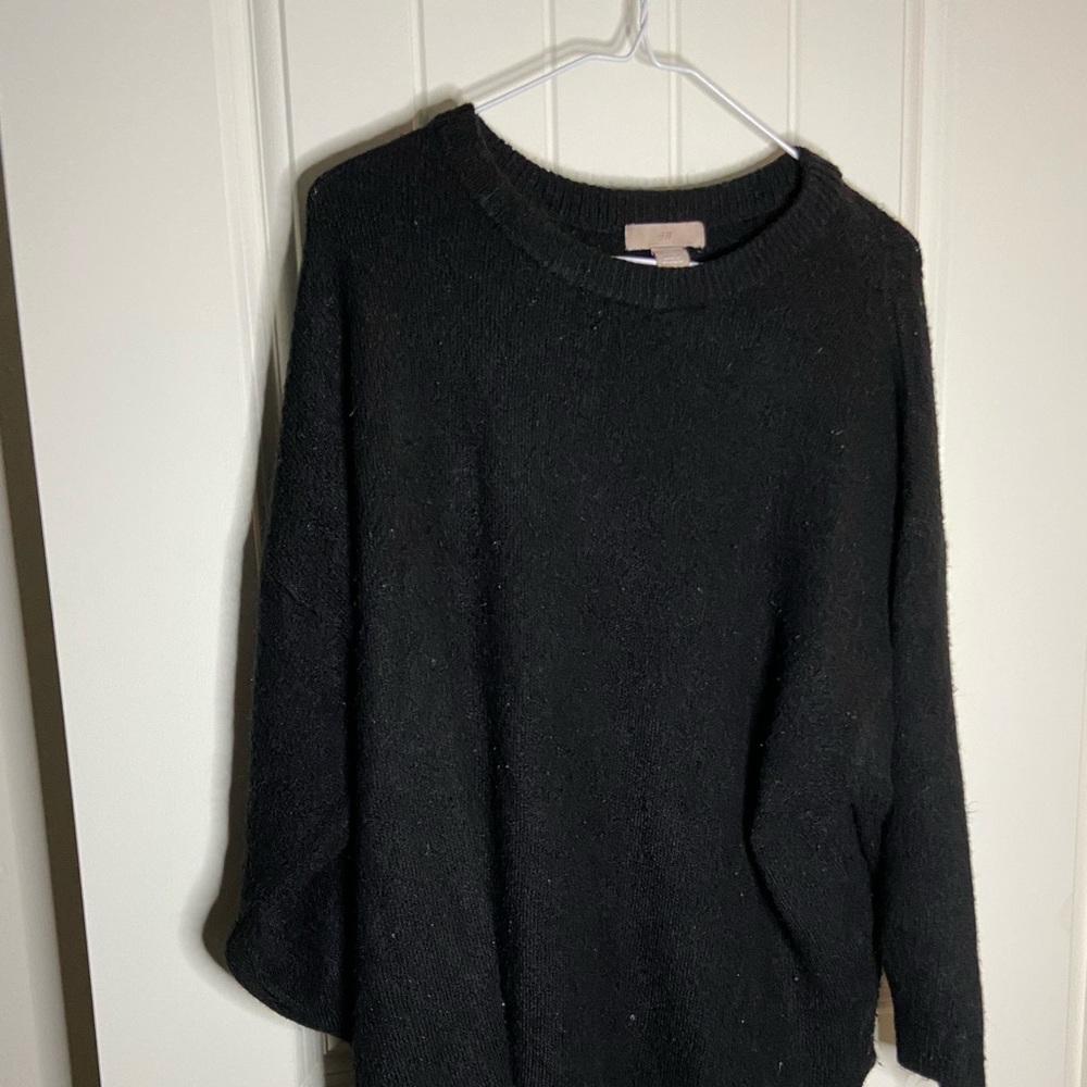 h&m XL black tunic length sweater, so comfy and warm
